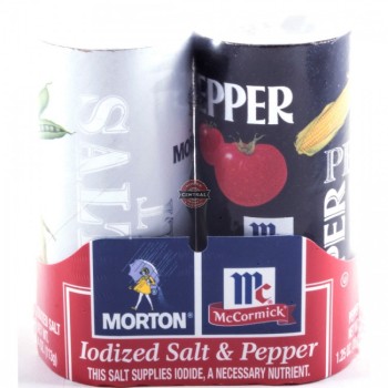 MORTON SALT & PEPPER SHAKERS 2PK.