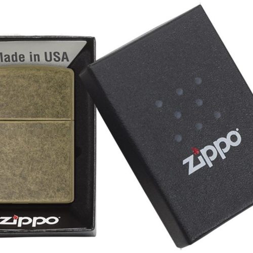 ZIPPO LIGHTER ANTIQUE BRASS 201FB****NO RETURN****
