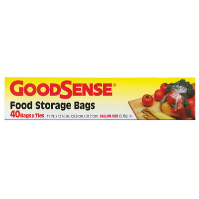 GOODSENSE FOOD STORAGE 40CT 1GAL. BAGS