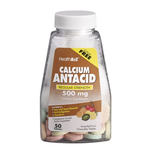 HEALTH A2Z ANTACID TABLETS 50CT. BOTTLE