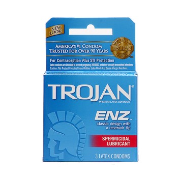 TROJAN CONDOMS BLUE LUBRICATED 6CT