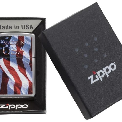 ZIPPO LIGHTER MADE IN USA FLAG 24797 ****NO RETURN****