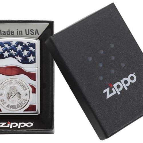 ZIPPO LIGHTER AMERICA STAMP FLAG 29395 ****NO RETURN****