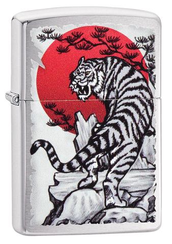 ZIPPO LIGHTER BRUSHED CHROME, COLOR IMAGE 29889 ****NO RETURN****
