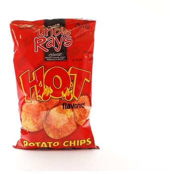 UNCLE RAY'S HOT POTATO CHIPS 10/4.5OZ BAG.