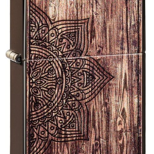 ZIPPO LIGHTER WOOD MANDALA DESIGN 49184 ****NO RETURN****