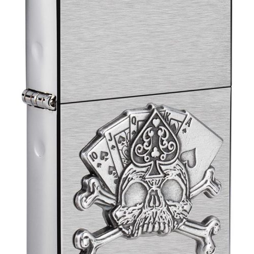 ZIPPO LIGHTER CARD SKULL EMBLEM 49293 ****NO RETURN****