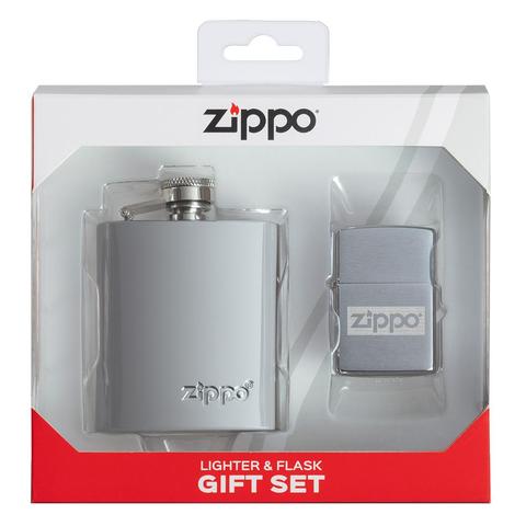 ZIPPO LIGHTER ZIPPO DEIGN LTR & FLASK SET 49358****NO RETURN****
