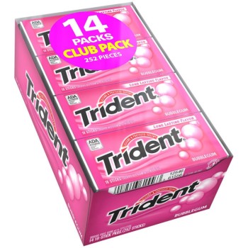TRIDENT BUBBLE GUM 14CT. PK