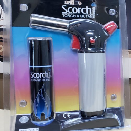 SCORCH TORCH SILVER W/BUTANE (61365-B) 1CT.