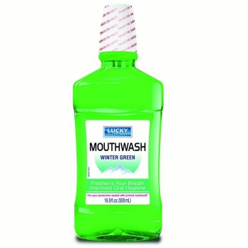 LUCKY MOUTHWASH WINTERGREEN 16.9OZ. BOTTLE