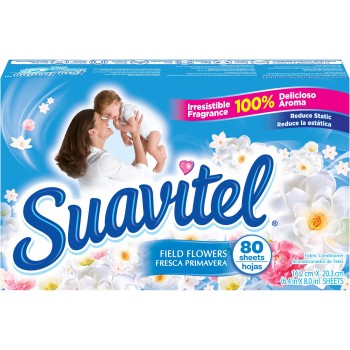 SUAVITEL FABRIC SOFTNER SHEETS FIELD FLOWERS 1CT. BOX