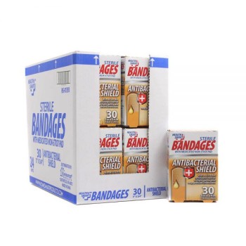 HEALTH SMART BANDAGES ANTIBACTERIAL 30PK