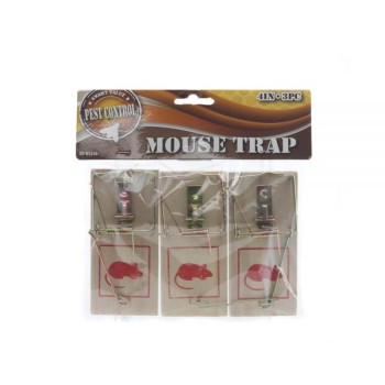MOUSE TRAP WOODEN 1/3PK