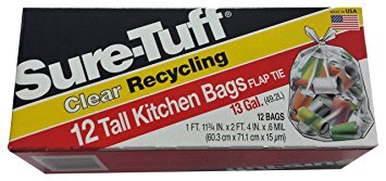 SURETUFF GARBAGE BAGS 13 GAL/12CT BOX