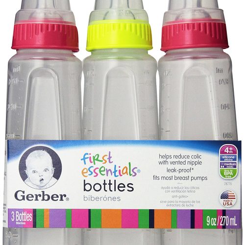 GERBER BABY BOTTLE CLEAR 6PK.