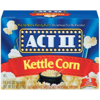 ACT II POPCORN KETTLE CORN 3PK.