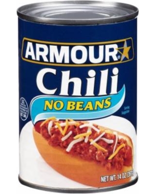 ARMOUR CHILI NO BEANS 14OZ. CAN.