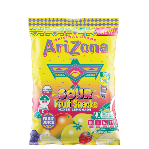 PEG BAG ARIZONA FRUIT SNACKS SOUR 5OZ.