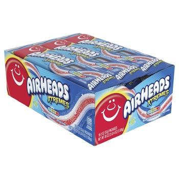 AIR HEAD XTREMES SOUR BELTS BLUEST RASPBERRY 8CT BOX