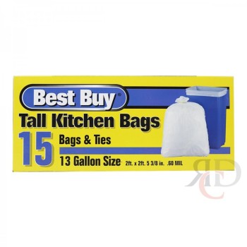 BEST BUY TRASH BAG 15/13 GAL BOX.