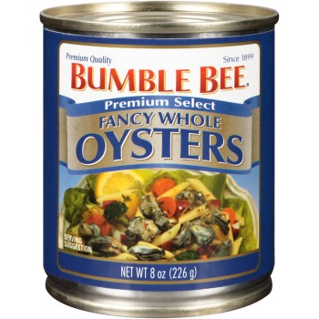 BUMBLE BEE WHOLE OYSTERS CAN 8OZ. CAN.