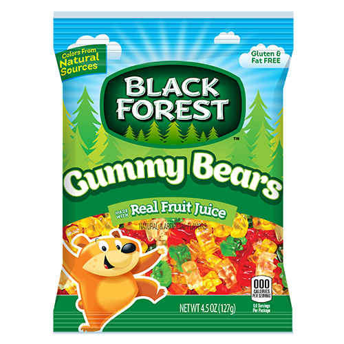 PEG BAGS BLACK FOREST GUMMY BEARS 4.5OZ 1CT.