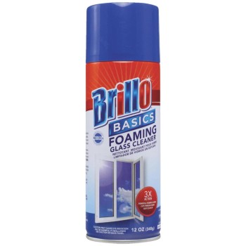 BRILLO FOAMING GLASS CLEANER 12OZ. CAN.