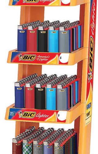 BIC LIGHTERS 4 TIER 190+16CT. DISPLAY