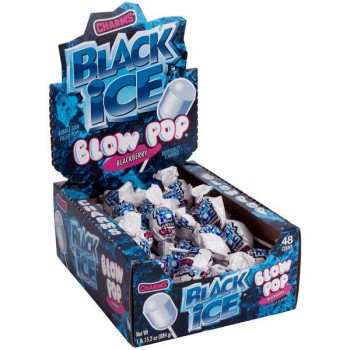 CHARM BLOW POP BLACK ICE 48CT. BOX
