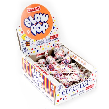 CHARM BLOW POP CHERRY 48CT. BOX