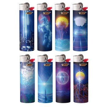 BIC LIGHTERS RETRO WAVE SERIES 50CT.
