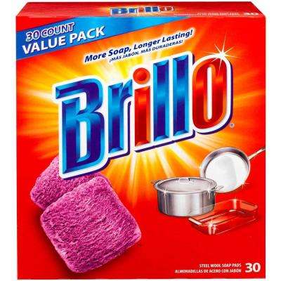 BRILLO STEEL WOOL PADS 6PK.