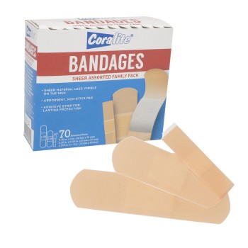CORALITE BANDAGES ASST. 70CT. BOX