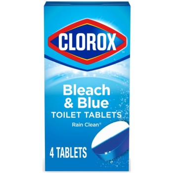 CLOROX BLEACH & BLUE TOILET BOWL CLEANER 4CT. BOX.