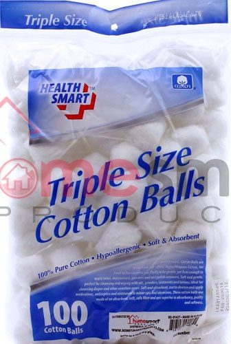 HOME SMART COTTON BALLS LARGE 1/100CT BAG