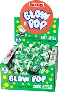 CHARMS BLOW POP SOUR APPLE 48CT.