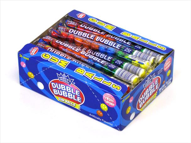 DUBBLE BUBBLE GUM ASST $.25 36CT
