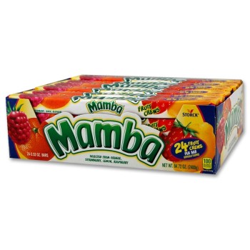 MAMBA SOUR FRUIT CHEWS REGULAR 24 - 2.65oz. BARS