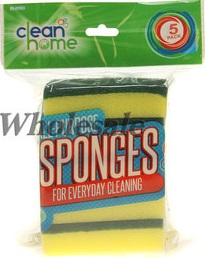 CLEAN HOME SCRUB SPONGES ALL PURPOSE 5PK.