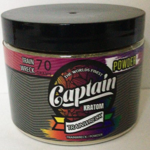 CAPTAIN KRATOM TRAINWRECK POWDER 70G. JAR.