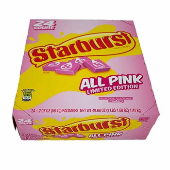 STARBURST ALL PINK BARS 24CT. BOX