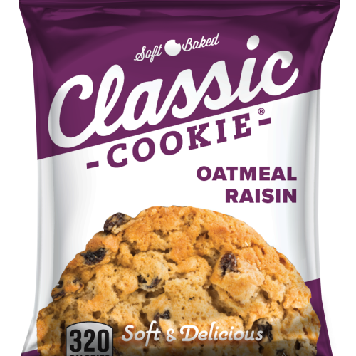 CLASSIC SOFT BAKED COOKIES OATMEAL RAISIN  8/3OZ. BOX.