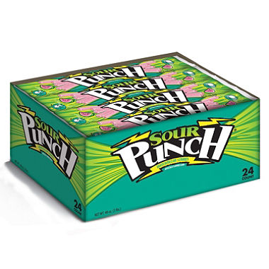 SOUR PUNCH STRAWS WATERMELON 24CT. BOX