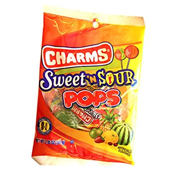 CHARMS SWEET N SOUR POPS 3.85 BAG.