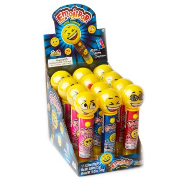 TOY CANDY EMOJI POP LOLLIPOP 12CT. BOX