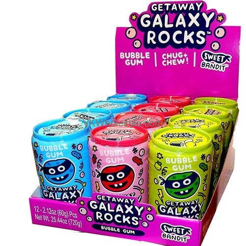 TOY CANDY GETAWAY GLAXY ROCKS GUM 12CT BOX