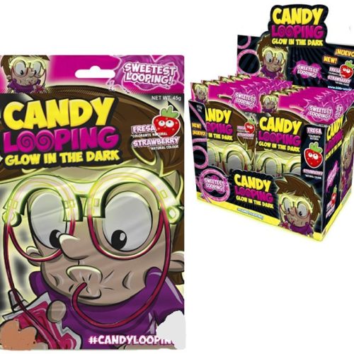 TOY CANDY LOOPING GLOW IN THE DARK 4/18CT BOX.
