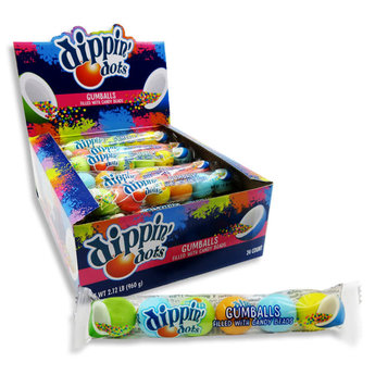 TOY CANDY DIPPIN' DOTS FILLED GUMBALLS 24CT. BOX