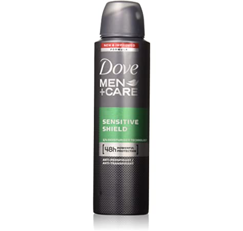 DOVE DEOD MENS CARE SENSITIVE SHIELD SPRAY 150ML CAN.